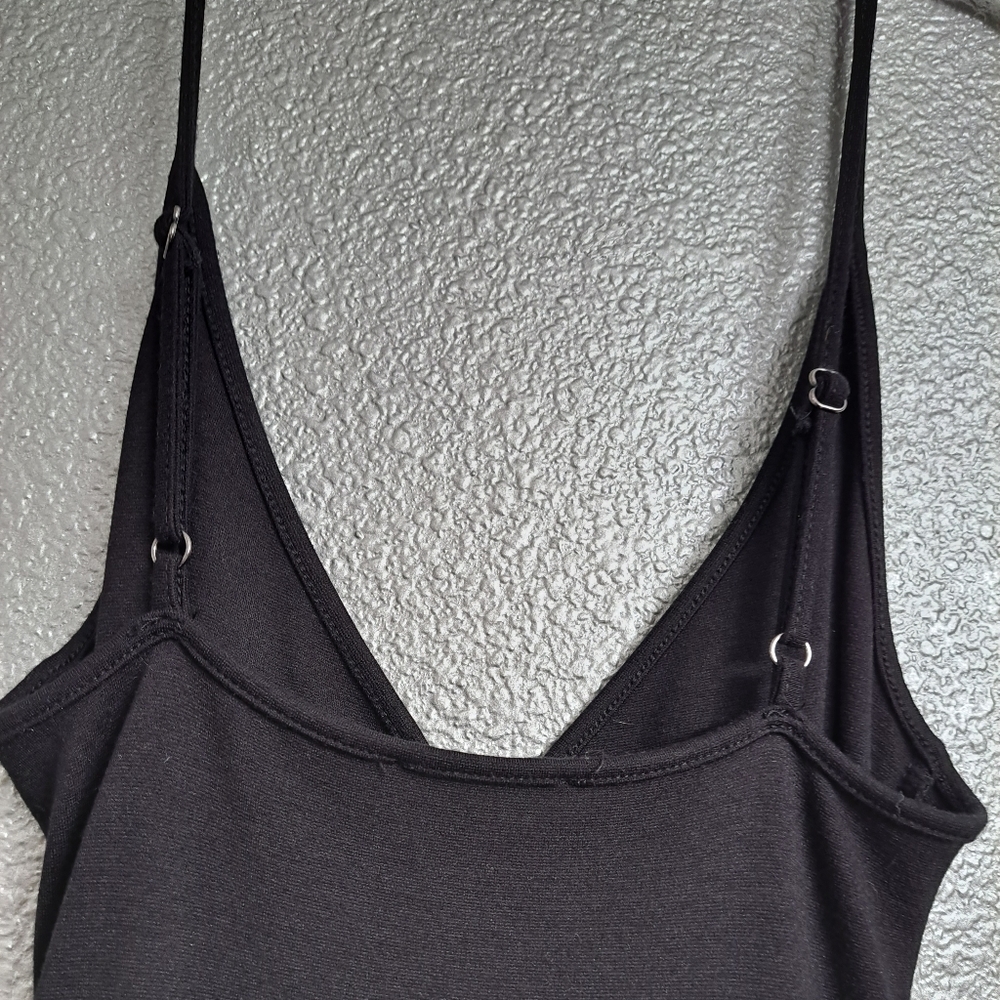 Black Ruched Mini Dress - Picture 4 of 5